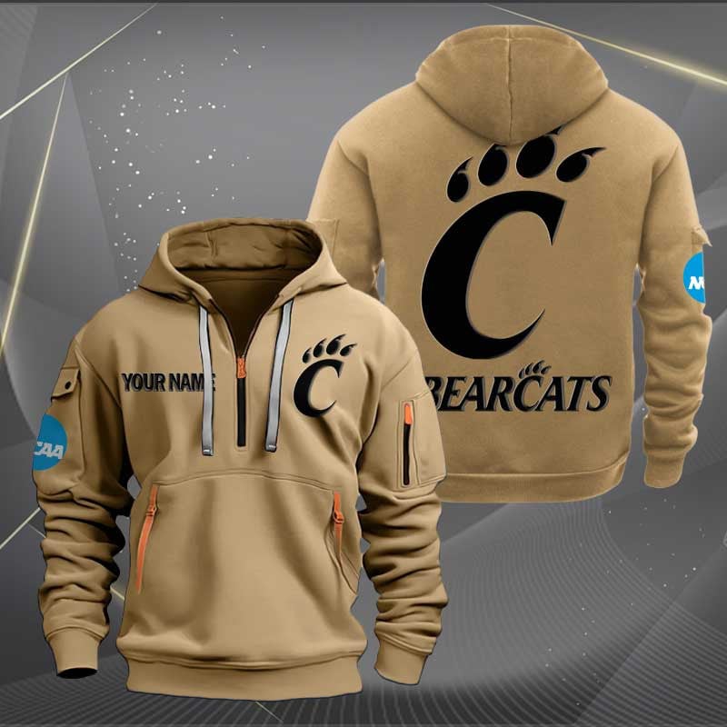 Sportswearmerch Cincinnati Bearcats NCAA Half Zip Hoodie For Fan