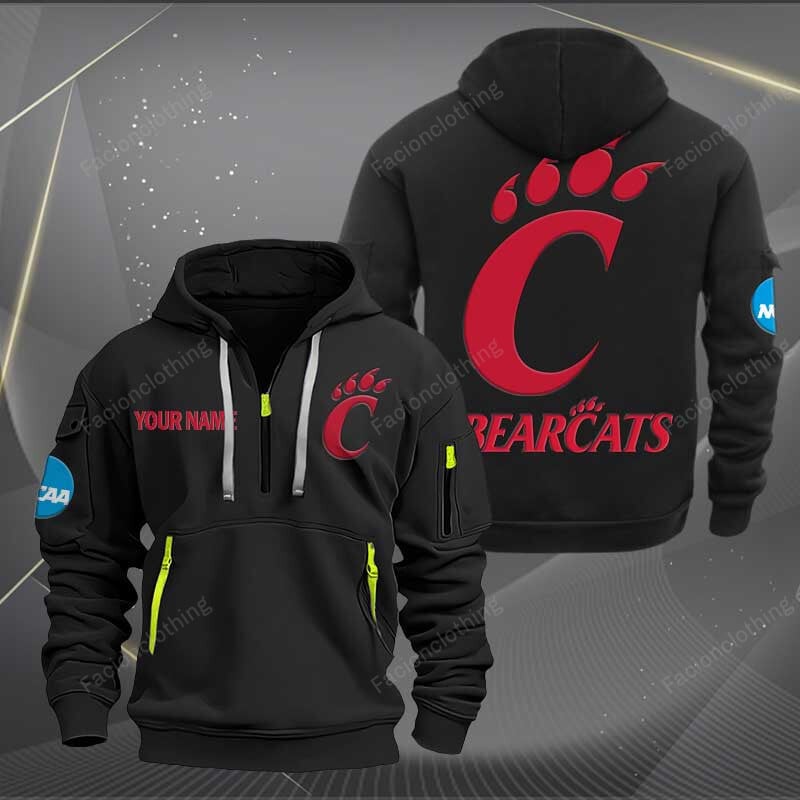 Sportswearmerch Cincinnati Bearcats NCAA Half Zip Hoodie For Fan