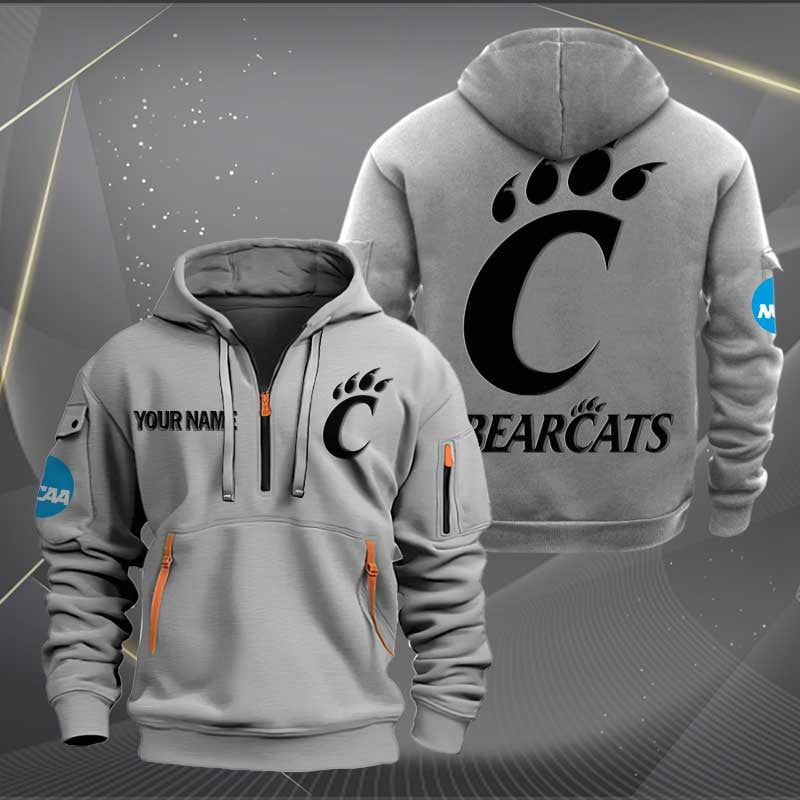 Sportswearmerch Cincinnati Bearcats NCAA Half Zip Hoodie For Fan