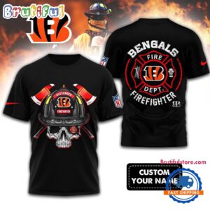 Sportswearmerch Cincinnati Bengals NFL Football Team Fire Fighter T-Shirt For Fan