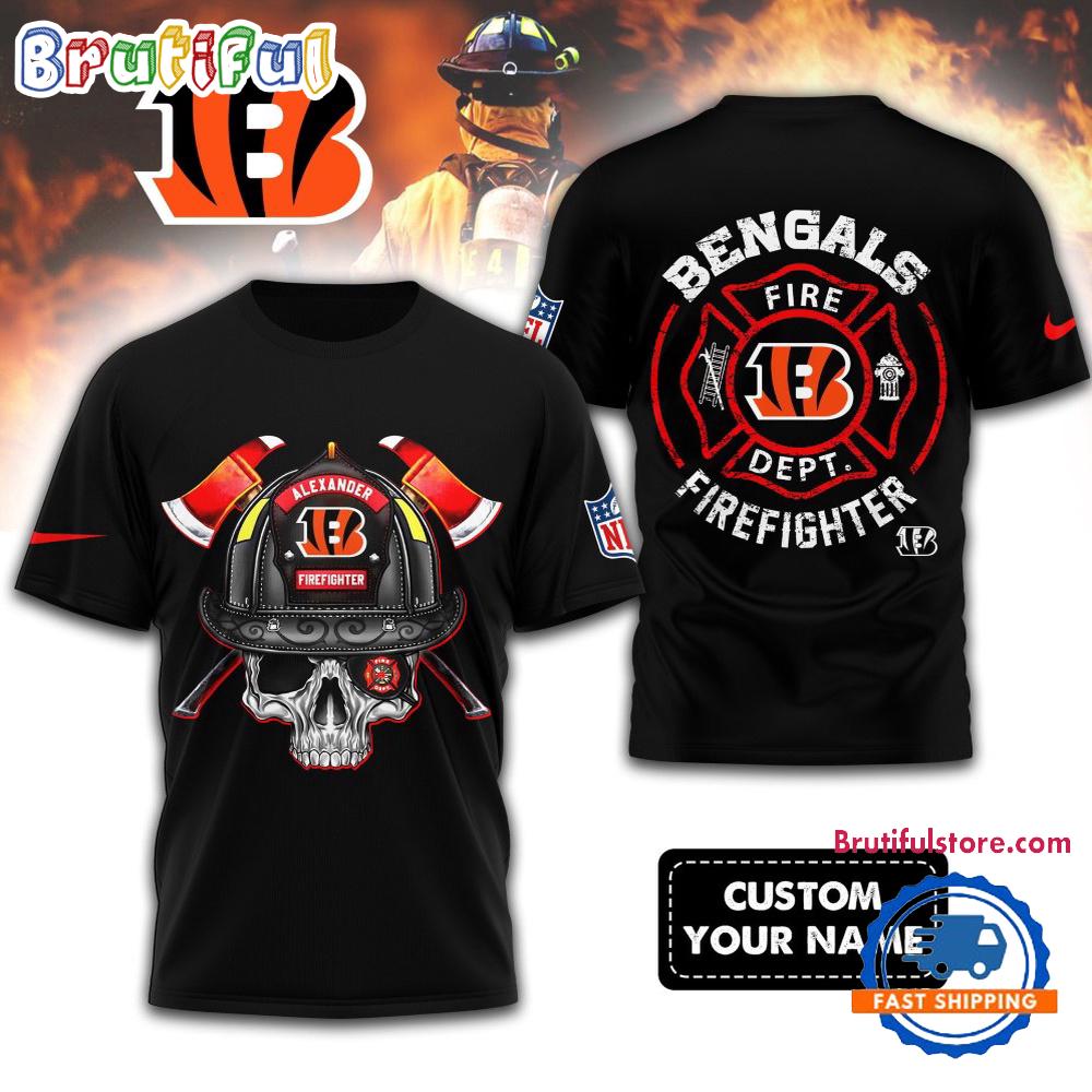 Sportswearmerch Cincinnati Bengals NFL Football Team Fire Fighter T-Shirt For Fan