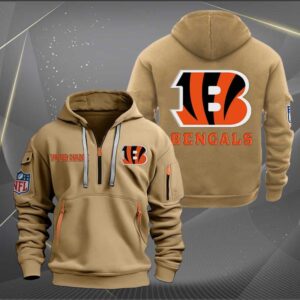 Sportswearmerch Cincinnati Bengals NFL Half Zip Hoodie For Fan