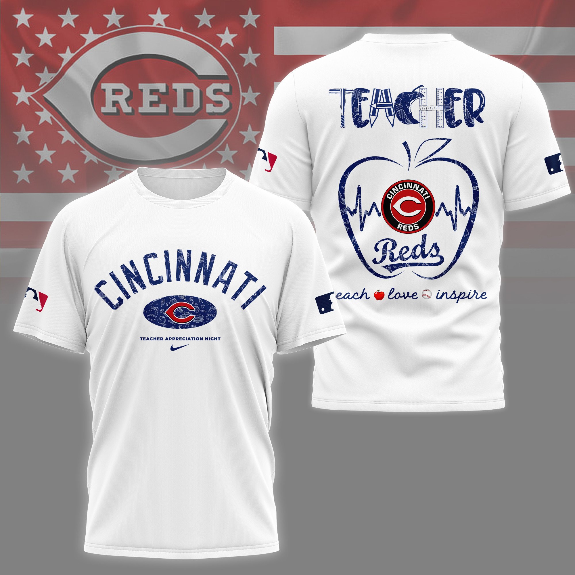 Sportswearmerch Cincinnati Reds MLB Personalized T-shirt For Fan