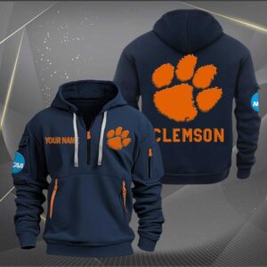 Sportswearmerch Clemson Tigers NCAA Half Zip Hoodie For Fan