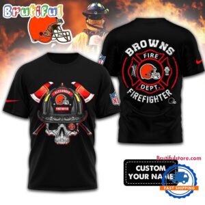 Sportswearmerch Cleveland Browns NFL Football Team Fire Fighter T-Shirt For Fan