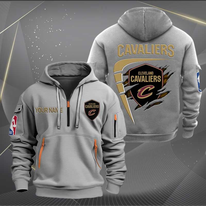 Sportswearmerch Cleveland Cavaliers NBA Personalized Half Zip Hoodie For Fan