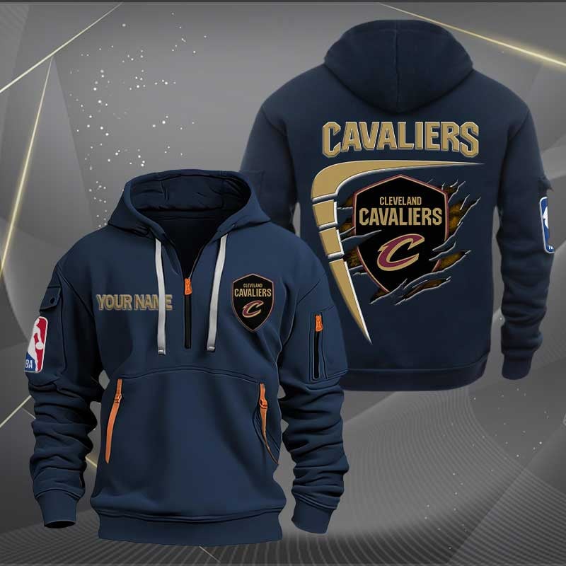 Sportswearmerch Cleveland Cavaliers NBA Personalized Half Zip Hoodie For Fan