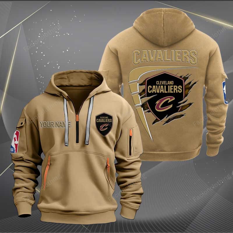 Sportswearmerch Cleveland Cavaliers NBA Personalized Half Zip Hoodie For Fan