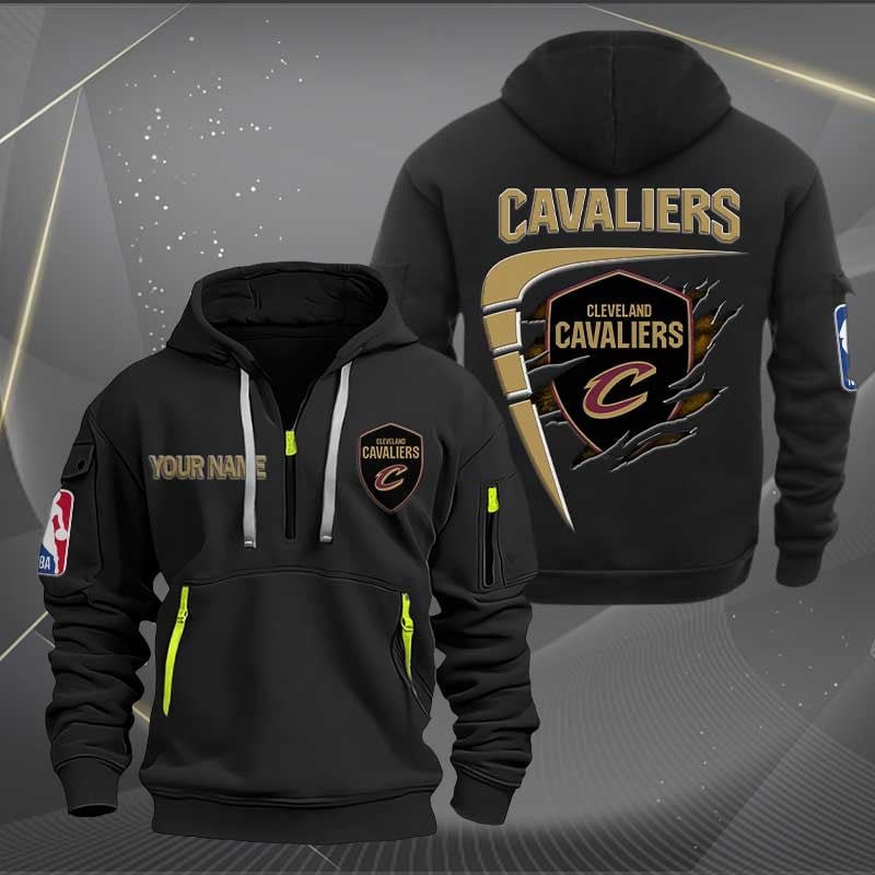 Sportswearmerch Cleveland Cavaliers NBA Personalized Half Zip Hoodie For Fan