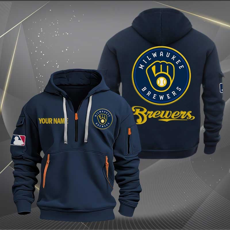 Sportswearmerch Cleveland Guardians MLB Half Zip Hoodie For Fan