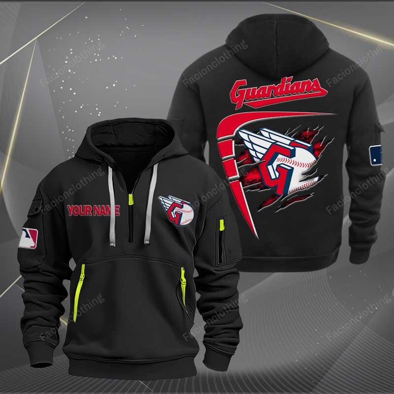 Sportswearmerch Cleveland Guardians MLB Personalized Half Zip Hoodie For Fan