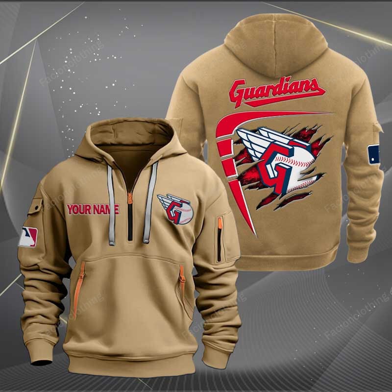 Sportswearmerch Cleveland Guardians MLB Personalized Half Zip Hoodie For Fan
