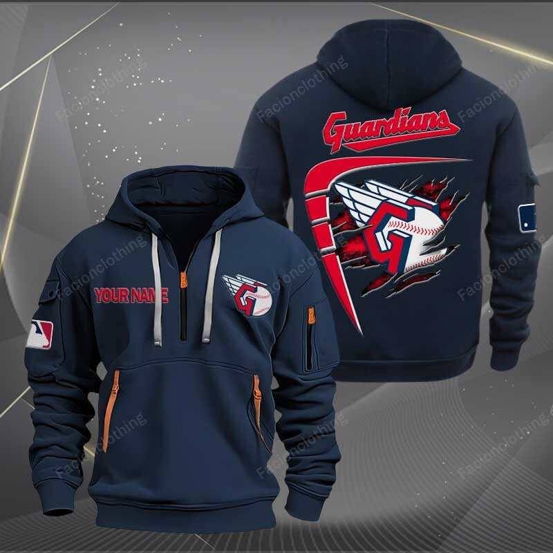 Sportswearmerch Cleveland Guardians MLB Personalized Half Zip Hoodie For Fan