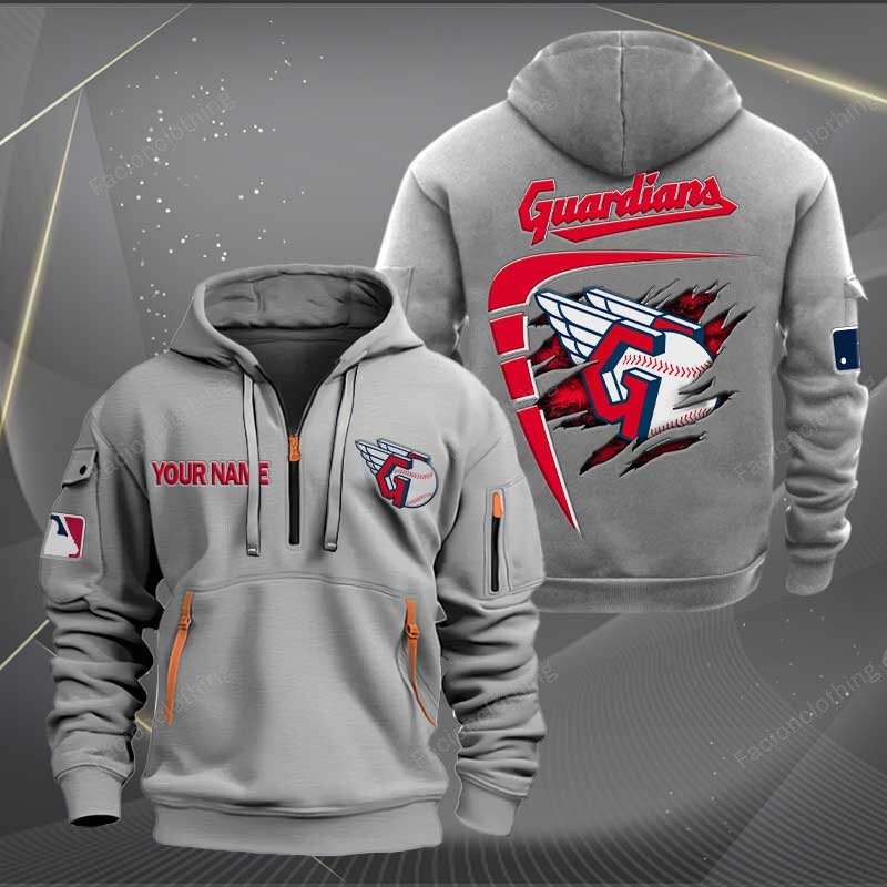 Sportswearmerch Cleveland Guardians MLB Personalized Half Zip Hoodie For Fan