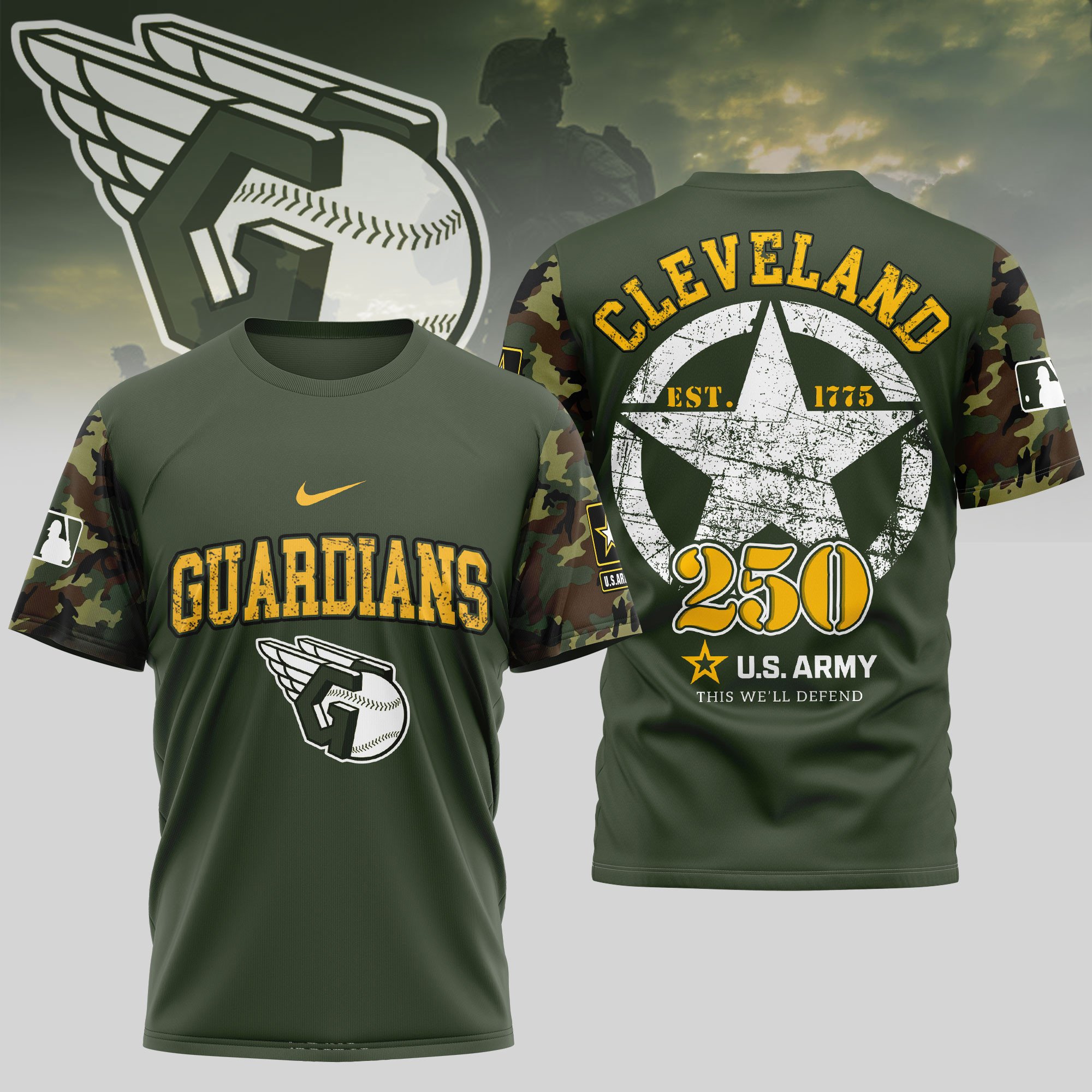 Sportswearmerch Cleveland Guardians MLB Personalized T-shirt For Fan