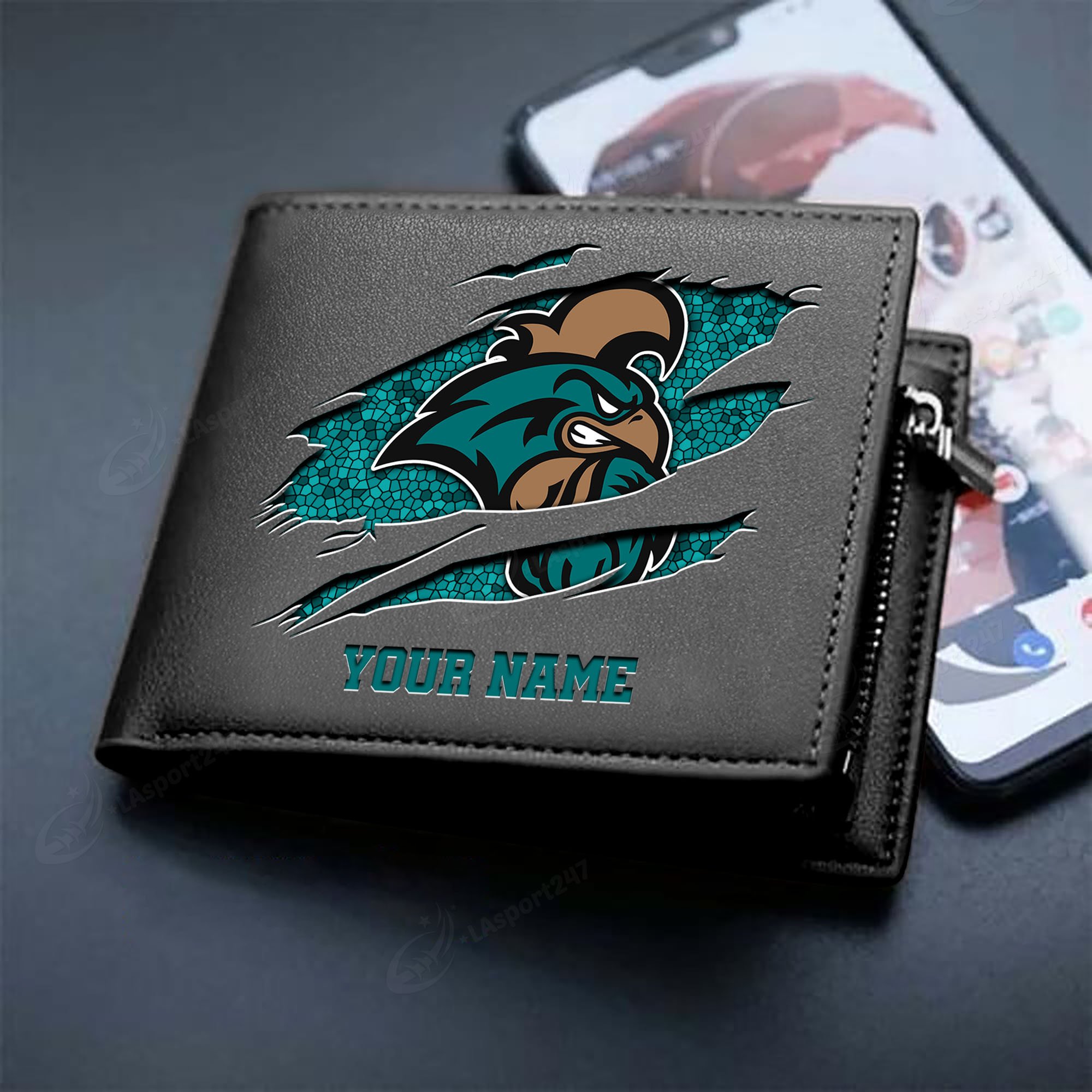 Sportswearmerch Coastal Carolina Chanticleers NCAA Men Wallet For Fan