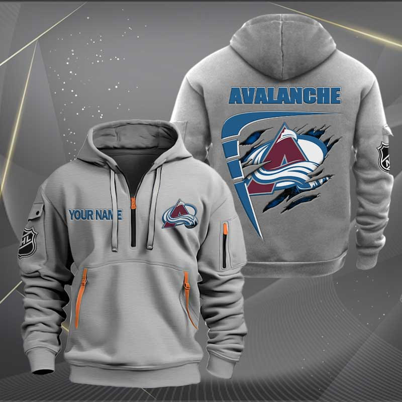 Sportswearmerch Colorado Avalanche NHL Personalized Half Zip Hoodie For Fan
