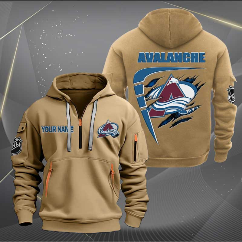 Sportswearmerch Colorado Avalanche NHL Personalized Half Zip Hoodie For Fan