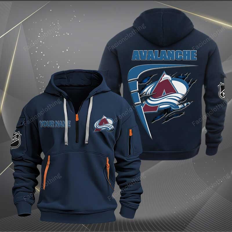 Sportswearmerch Colorado Avalanche NHL Personalized Half Zip Hoodie For Fan