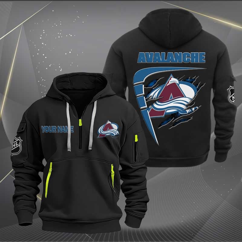 Sportswearmerch Colorado Avalanche NHL Personalized Half Zip Hoodie For Fan