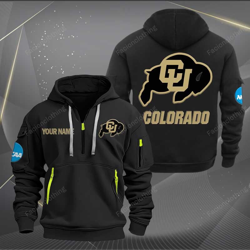 Sportswearmerch Colorado Buffaloes NCAA Personalized Half Zip Hoodie For Fan