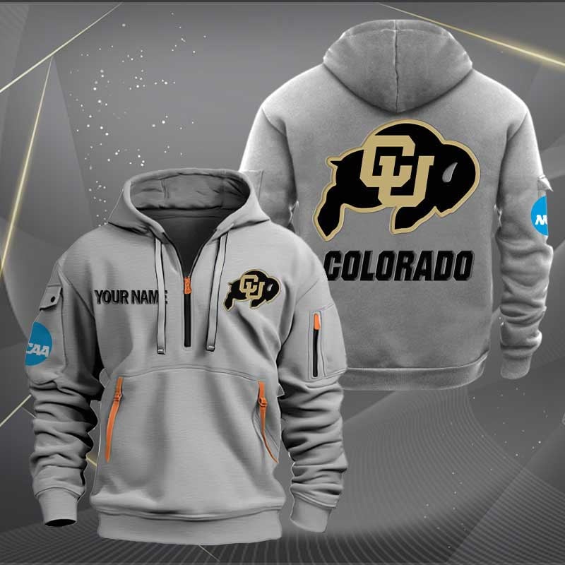 Sportswearmerch Colorado Buffaloes NCAA Personalized Half Zip Hoodie For Fan
