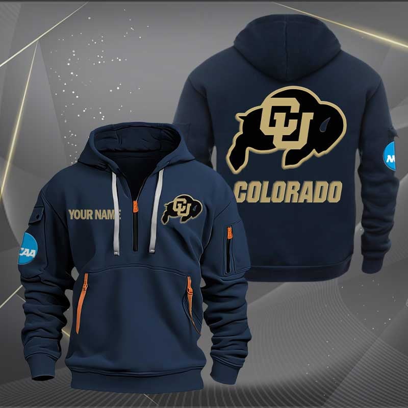 Sportswearmerch Colorado Buffaloes NCAA Personalized Half Zip Hoodie For Fan