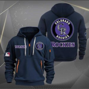 Sportswearmerch Colorado Rockies MLB Half Zip Hoodie For Fan