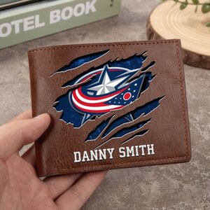 Sportswearmerch Columbus Blue Jackets NHL Folded Wallet For Fan