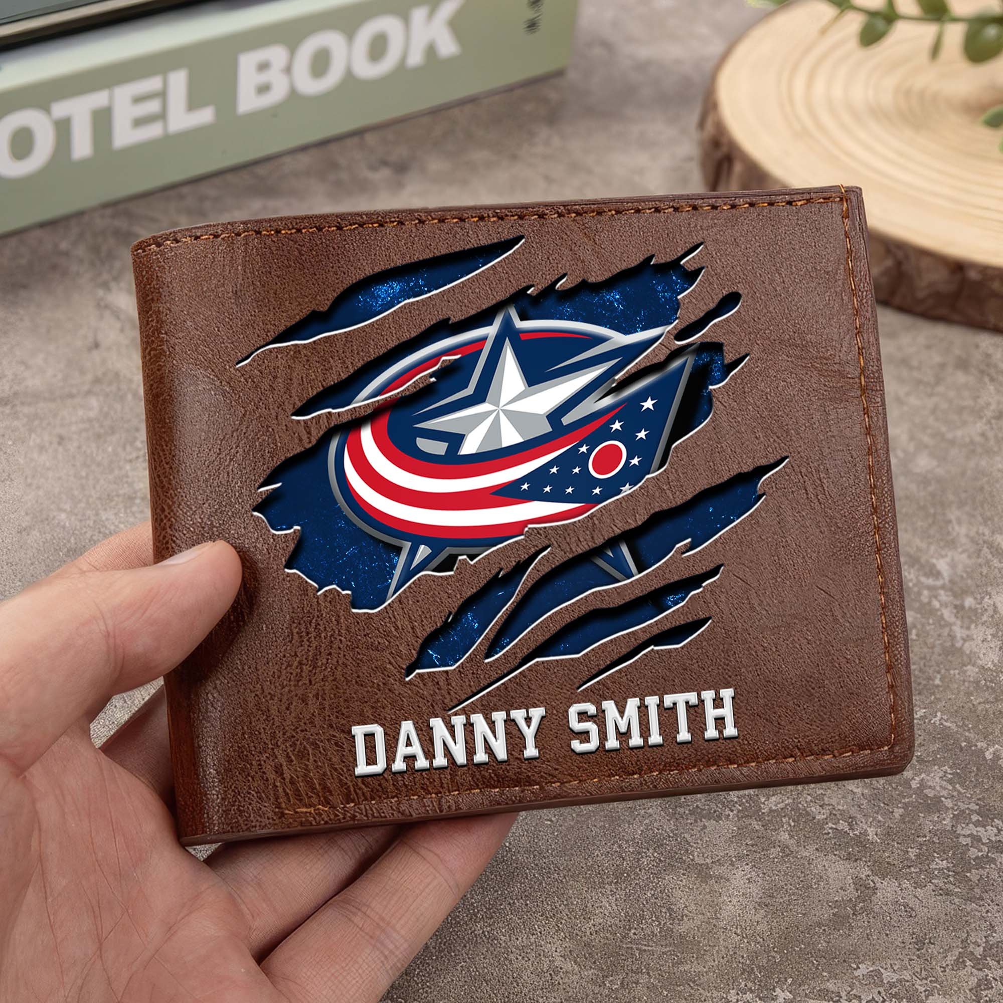 Sportswearmerch Columbus Blue Jackets NHL Folded Wallet For Fan