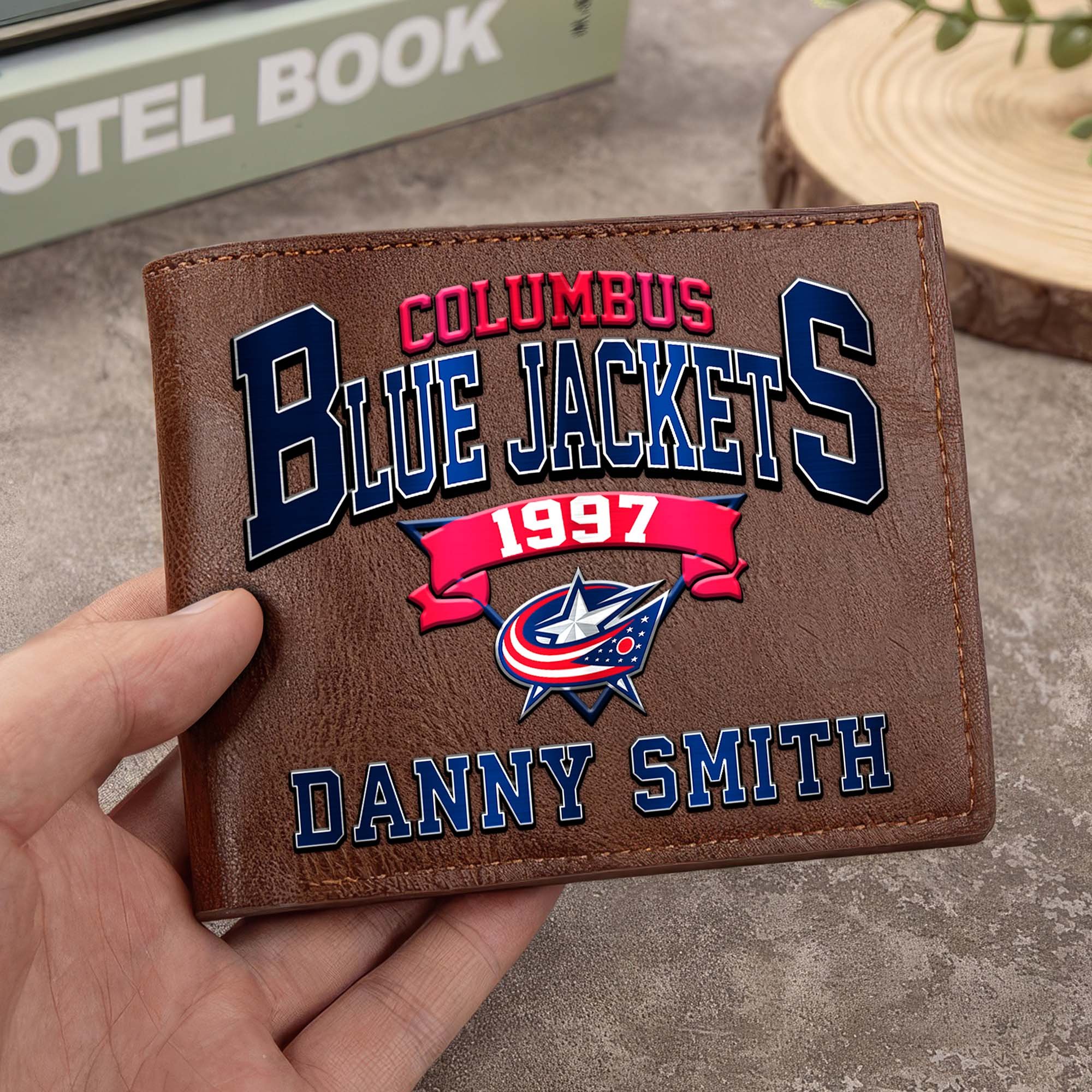 Sportswearmerch Columbus Blue Jackets NHL Folded Wallet For Fan