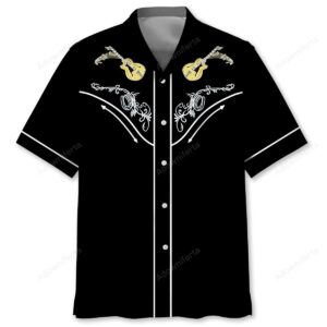 Sportswearmerch Cowboy Guitar Hawaiian Shirt For Fan