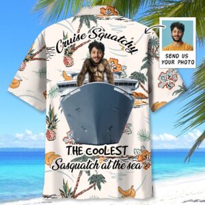 Sportswearmerch Cruise Squatchy The Coolest Sasquatch At The Sea Hawaiian Shirt For Fan