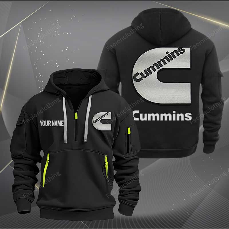 Sportswearmerch Cummins Truck Personalized Half Zip Hoodie For Fan