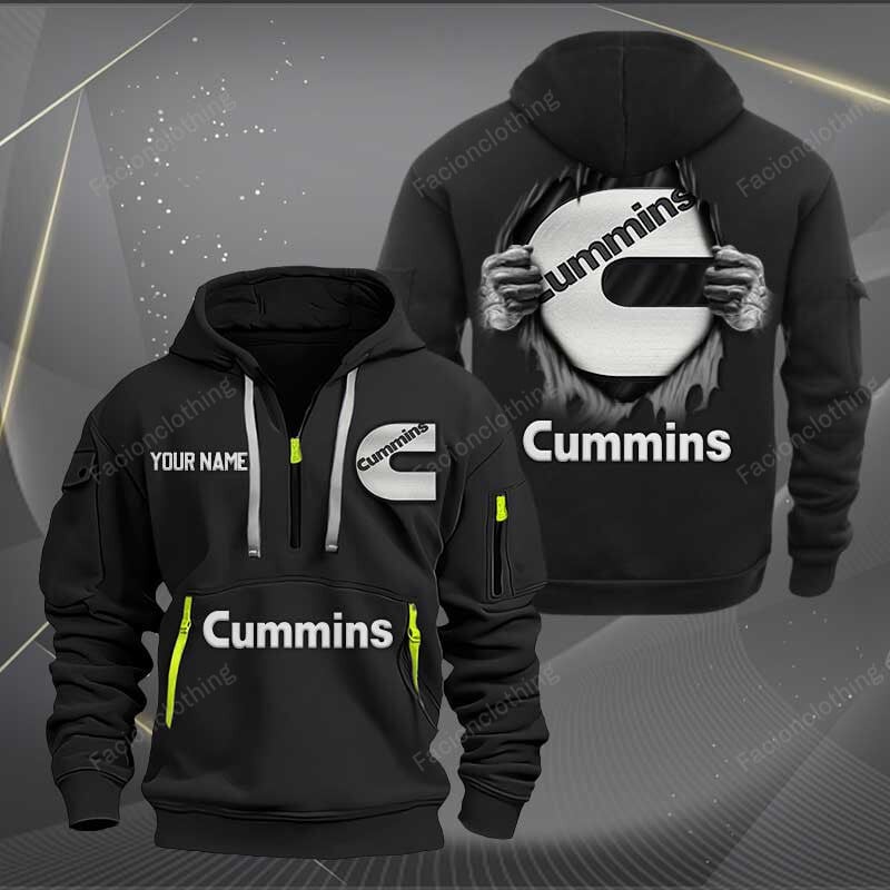 Sportswearmerch Cummins Truck Personalized Half Zip Hoodie For Fan