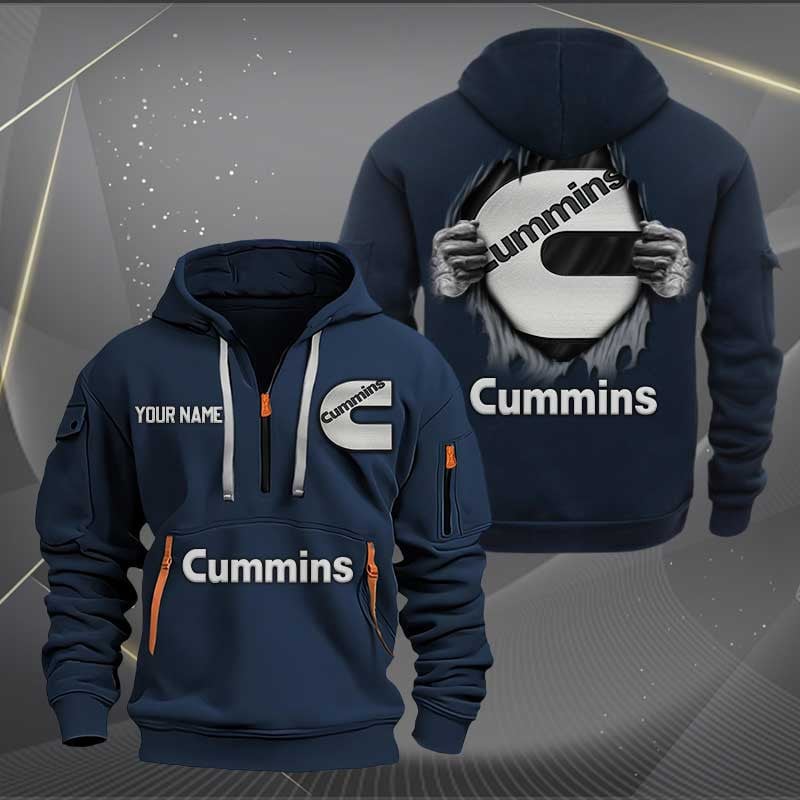 Sportswearmerch Cummins Truck Personalized Half Zip Hoodie For Fan