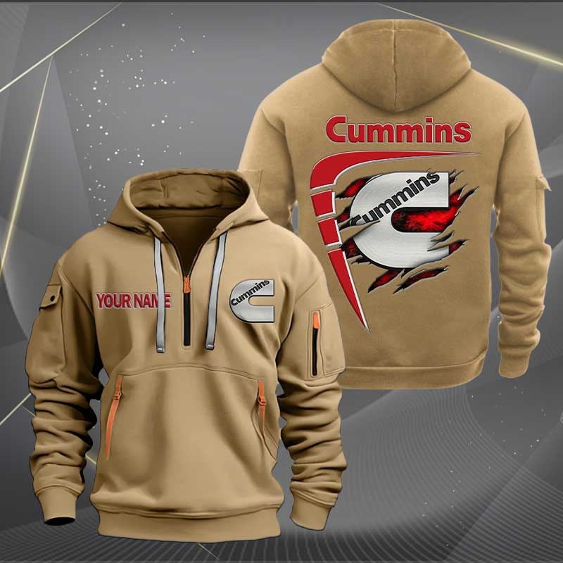 Sportswearmerch Cummins Truck Personalized Half Zip Hoodie For Fan