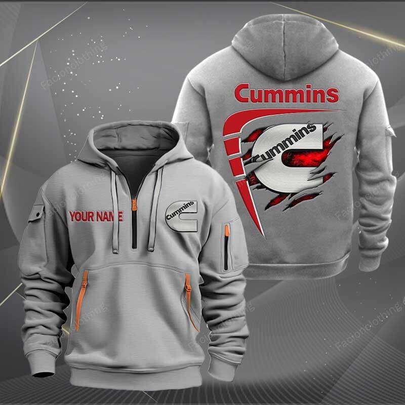 Sportswearmerch Cummins Truck Personalized Half Zip Hoodie For Fan