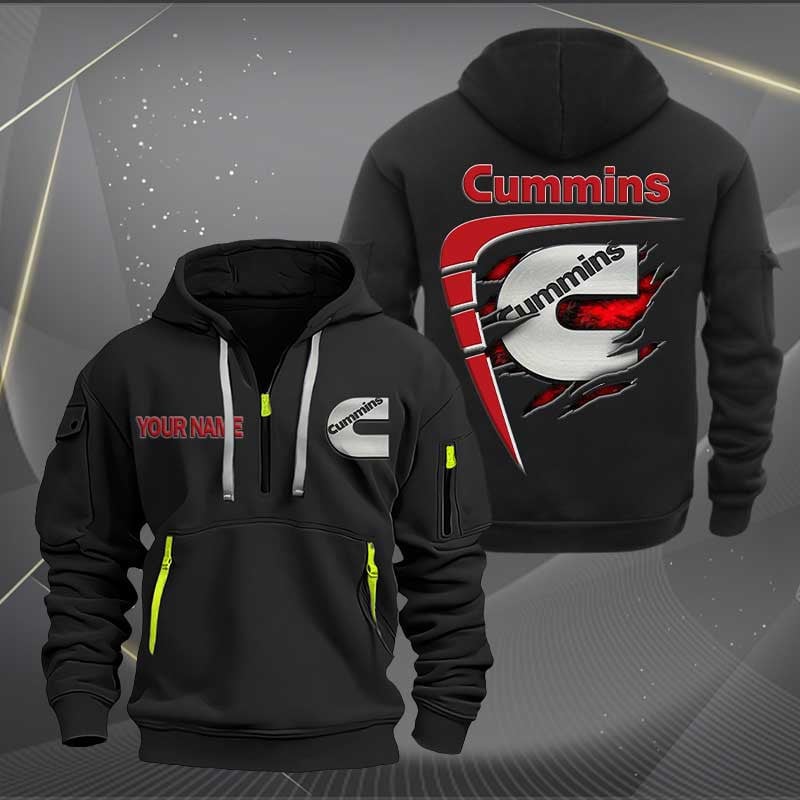 Sportswearmerch Cummins Truck Personalized Half Zip Hoodie For Fan