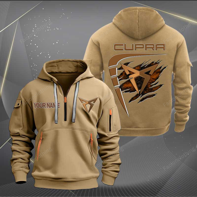 Sportswearmerch Cupra Car Personalized Half Zip Hoodie For Fan
