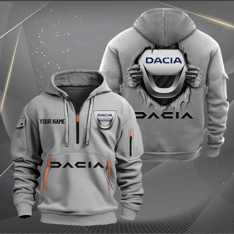 Sportswearmerch Dacia Car Personalized Half Zip Hoodie For Fan