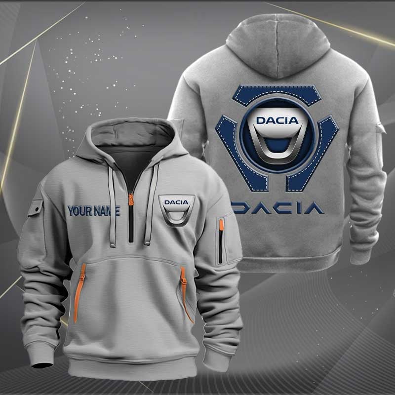 Sportswearmerch Dacia Car Personalized Half Zip Hoodie For Fan