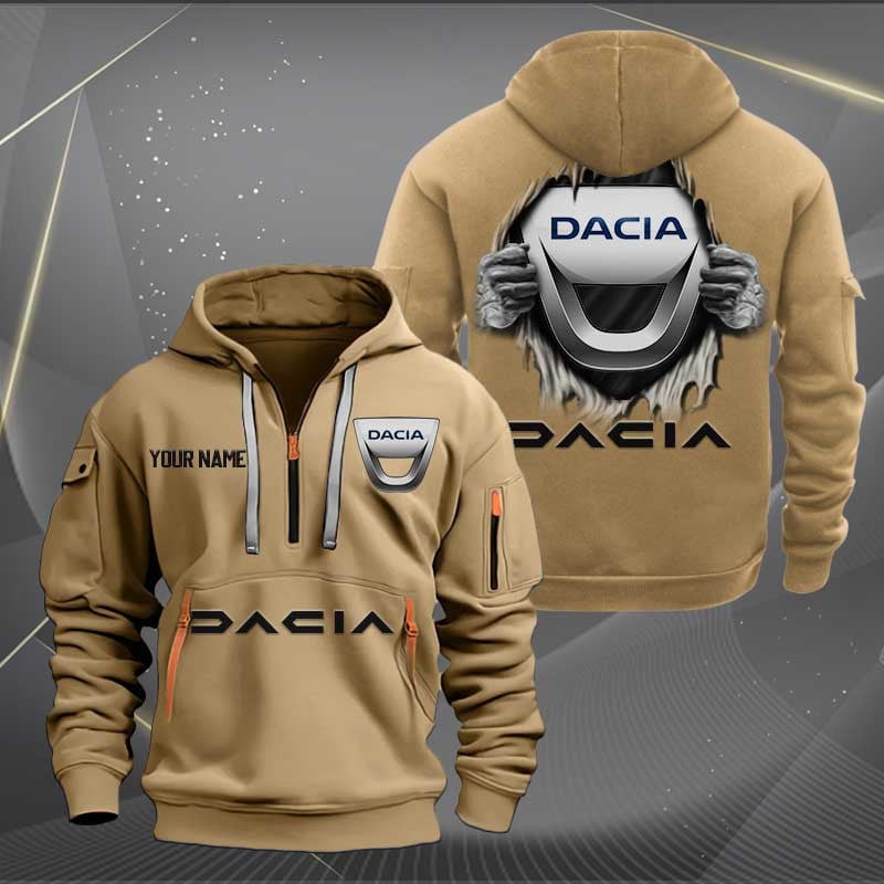 Sportswearmerch Dacia Car Personalized Half Zip Hoodie For Fan