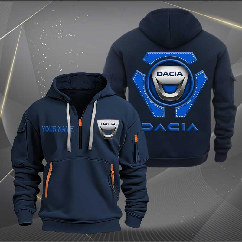 Sportswearmerch Dacia Car Personalized Half Zip Hoodie For Fan
