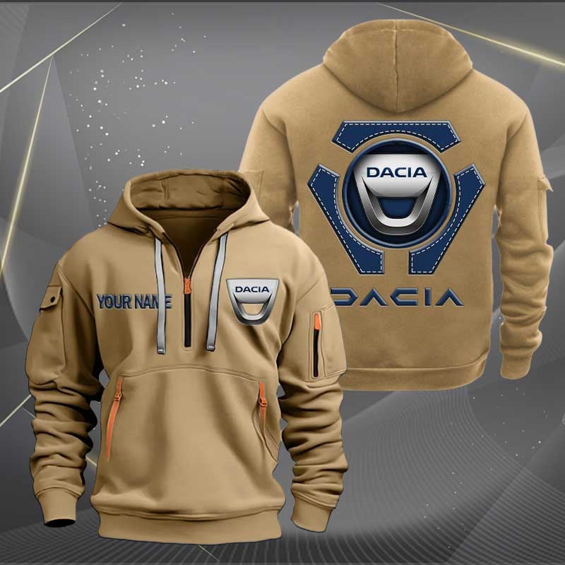 Sportswearmerch Dacia Car Personalized Half Zip Hoodie For Fan