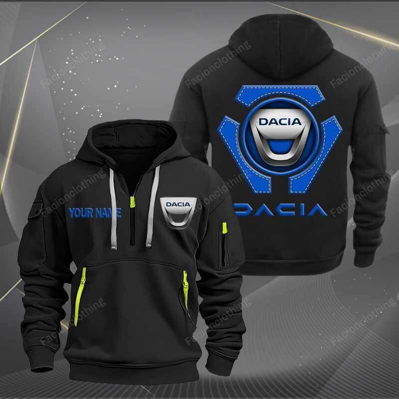 Sportswearmerch Dacia Car Personalized Half Zip Hoodie For Fan
