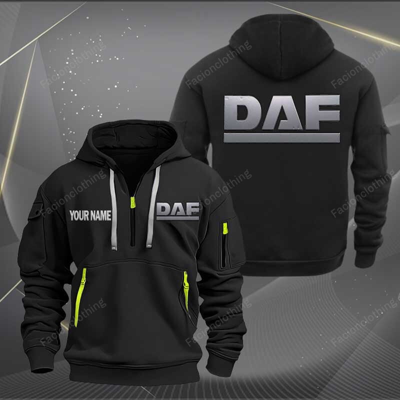 Sportswearmerch DAF Car Personalized Half Zip Hoodie For Fan