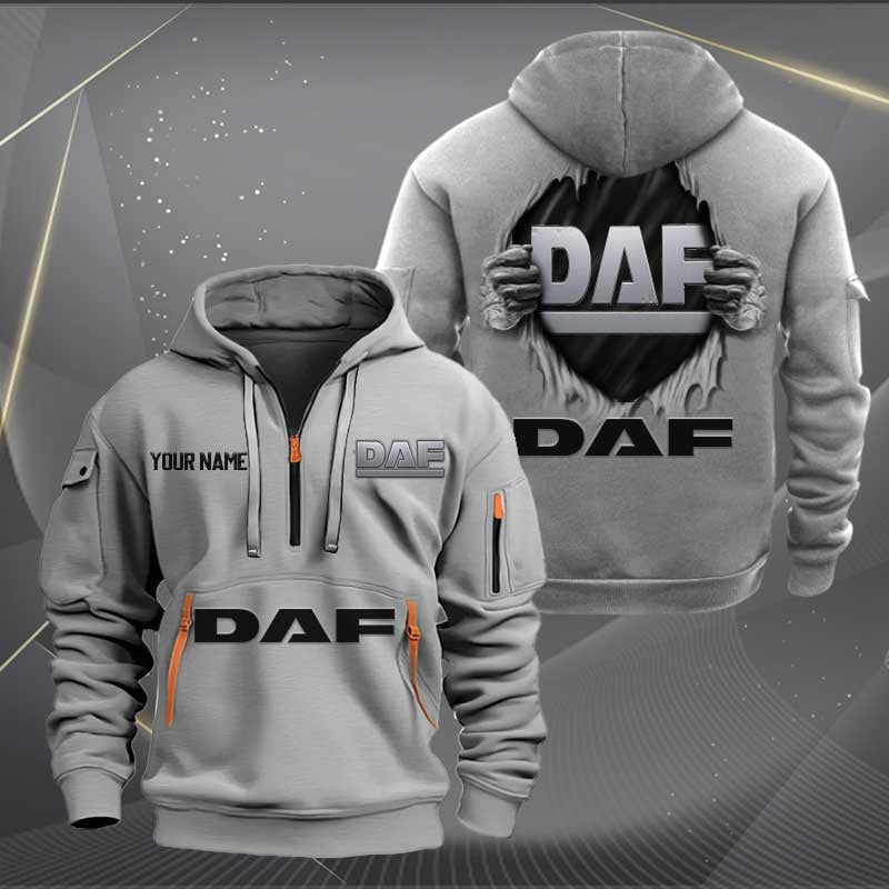 Sportswearmerch DAF Car Personalized Half Zip Hoodie For Fan