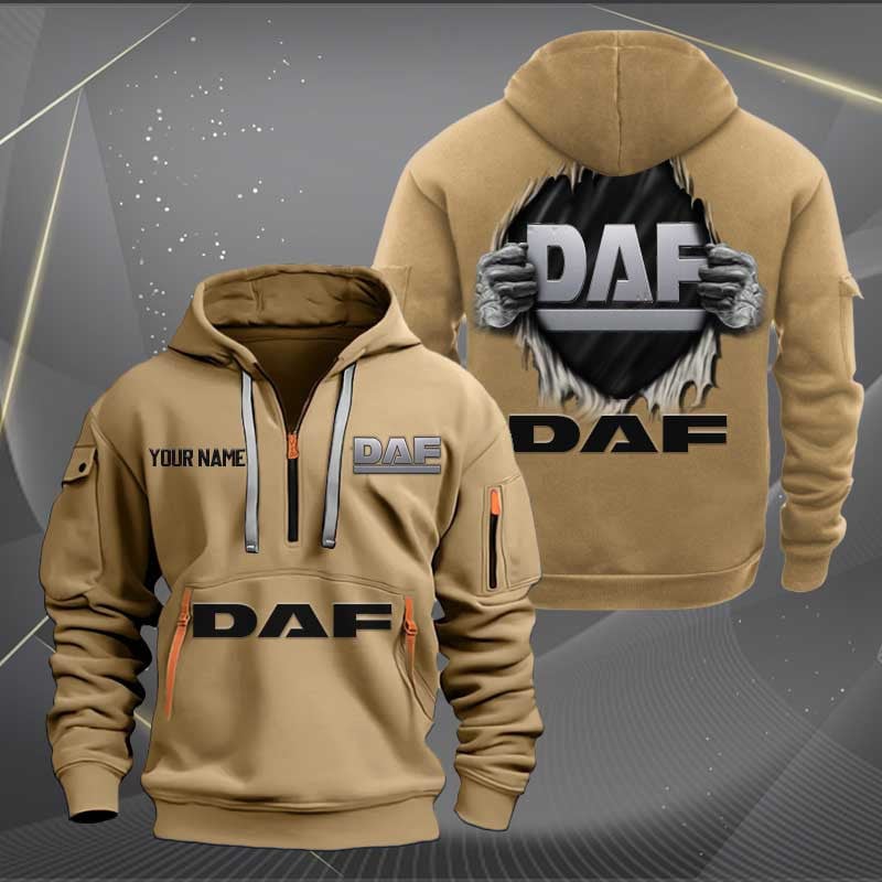 Sportswearmerch DAF Car Personalized Half Zip Hoodie For Fan