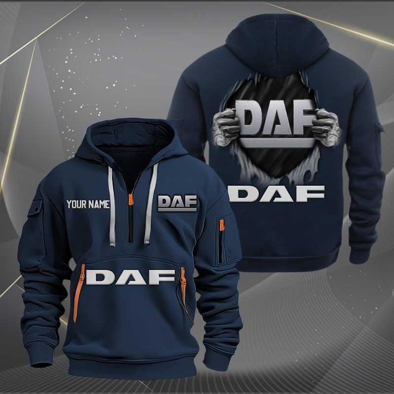 Sportswearmerch DAF Car Personalized Half Zip Hoodie For Fan